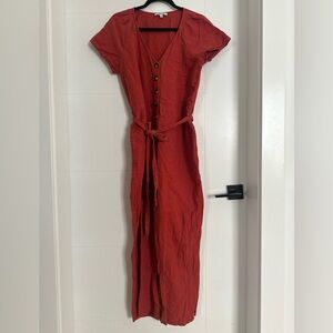 Linen-cotton Madewell jumpsuit